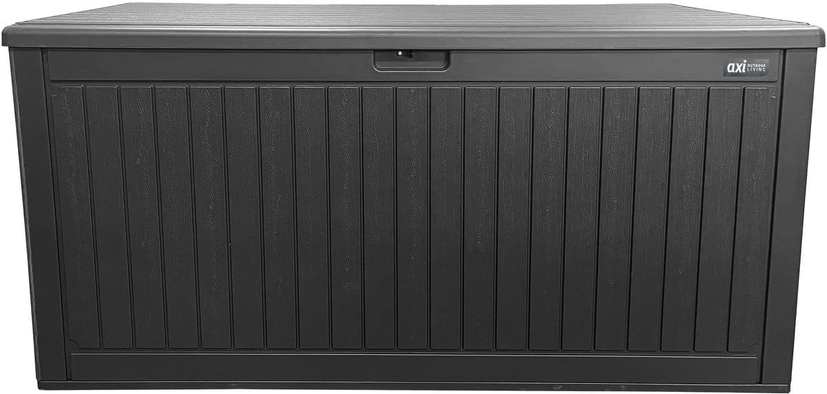 axi mike opbergbox 1000 liter kunststof tuinbox 1000 liter zwart kussenbox met bodem met gasveren weerbestendig 177 x 82 x 83 cm