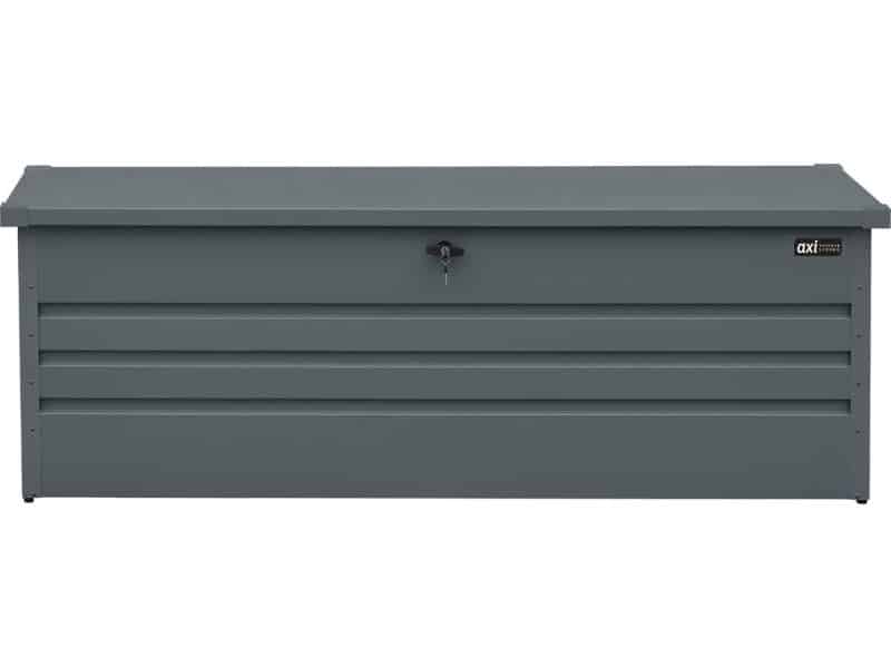 AXI Miles metalen Opbergbox 1000 Antraciet - Kussenbox met bodem en slot - 840 Liter - 185 x 82 x 75 cm
