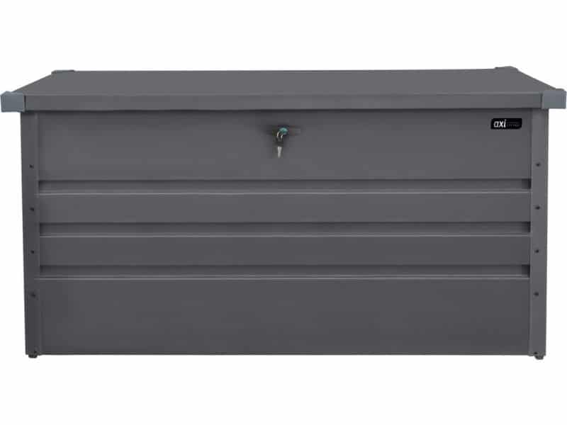 AXI Miles metalen Opbergbox 400 Antraciet - Kussenbox met bodem en slot - 370 Liter - 132x60x62cm