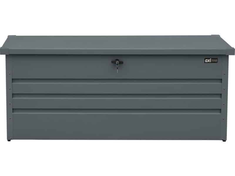 AXI Miles metalen Opbergbox 600 Antraciet - Kussenbox met bodem en slot - 480 Liter - 165x70x62cm