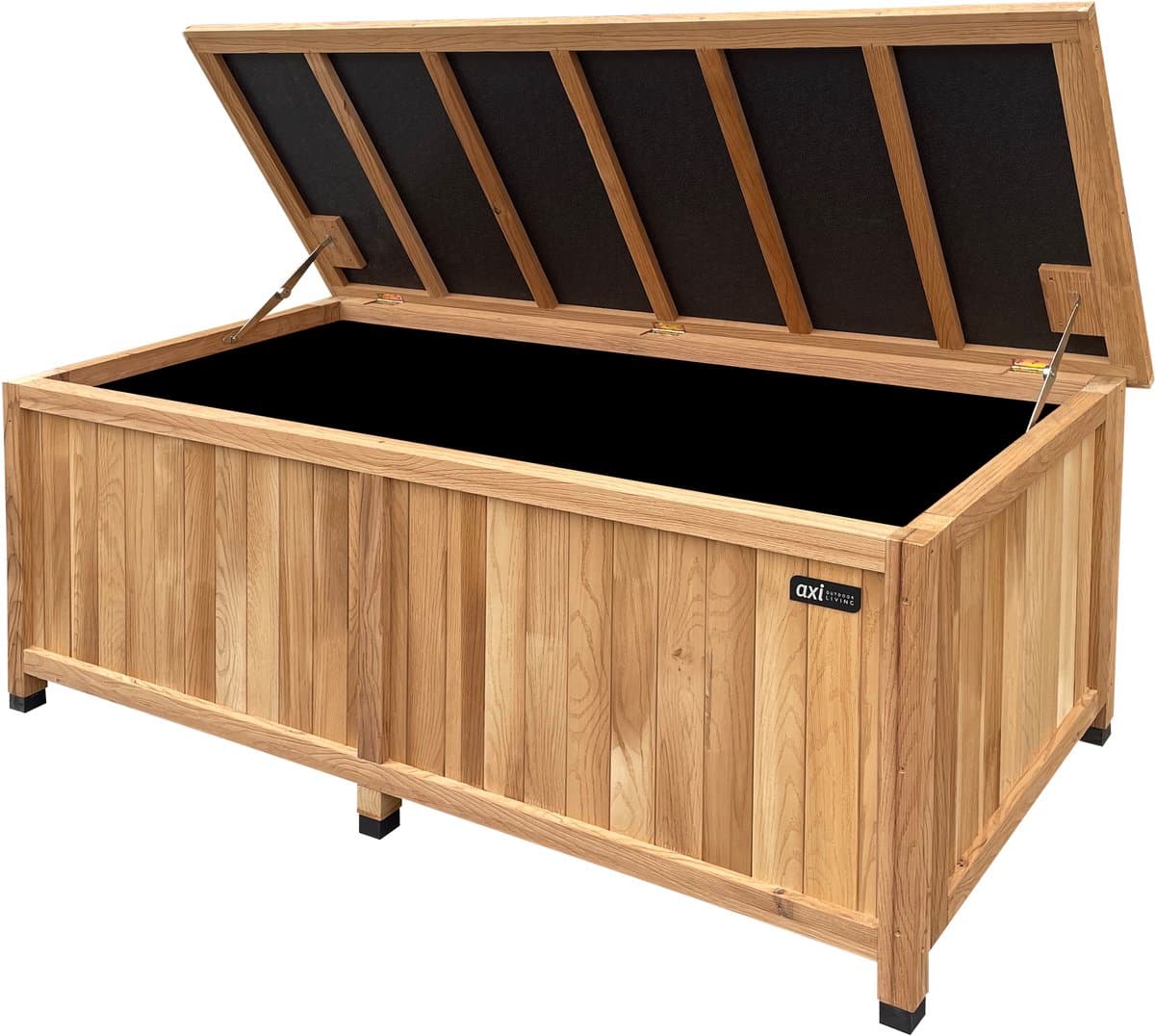 axi milo houten opbergbox m bruin kussenbox met bodem 390 liter 160x70x62 cm gecarboniseerd hemlock hout opbergbox tuin