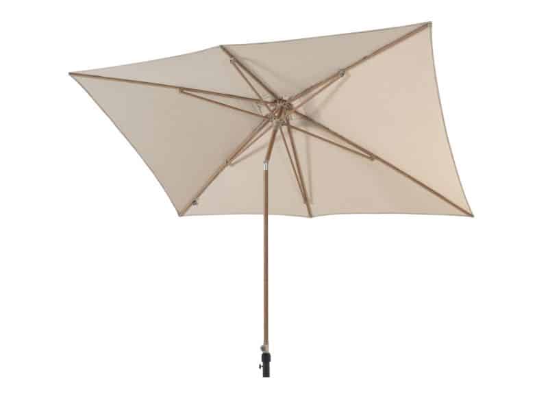 Azzurro stokparasol 200x300 cm houtlook frame sand 4 Seasons Outdoor