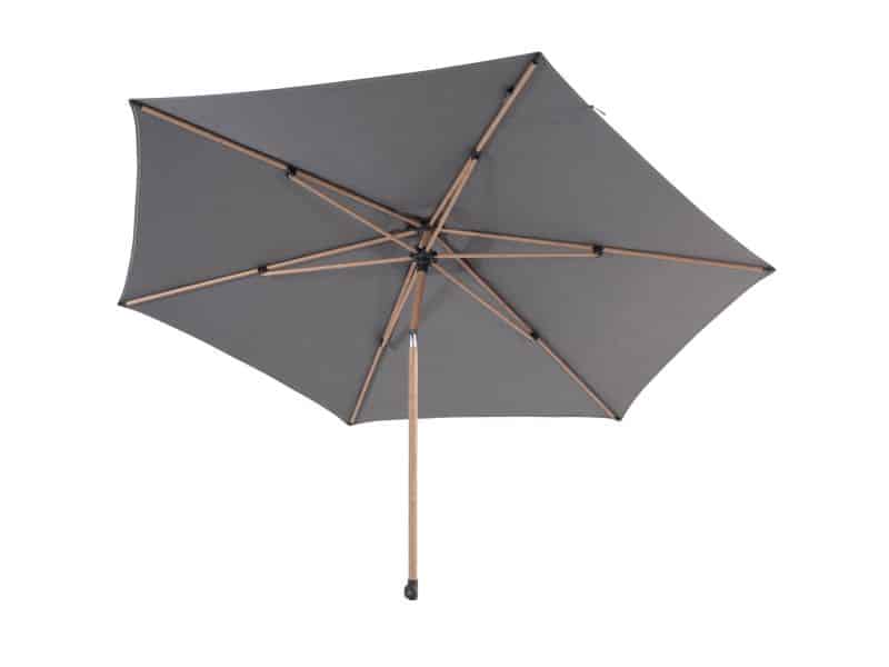 Azzurro stokparasol 300 cmØ woodlook frame charcoal 4 Seasons Outdoor
