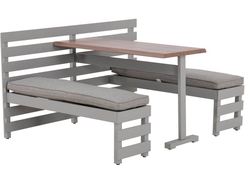 Balkon dining set 126 x 157cm in grijs