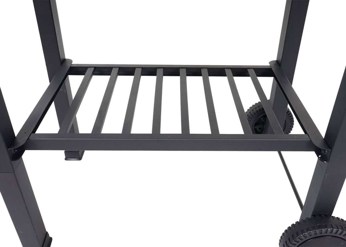 barbecuetrolley mcw k93, houtskool barbecue staander bbq tuinbarbecue met deksel planken