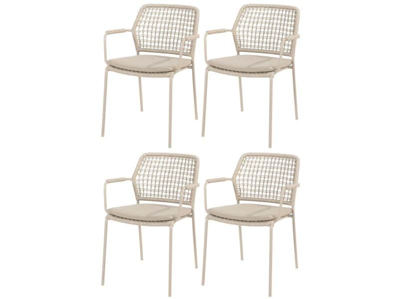 Barista dining tuinstoel stapelbaar latte Taste 4SO set van 4