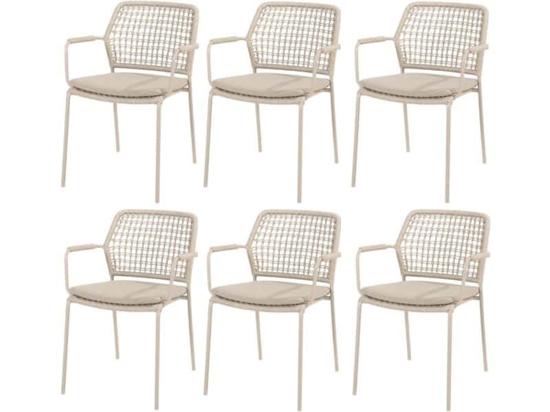 Barista dining tuinstoel stapelbaar latte Taste 4SO set van 6