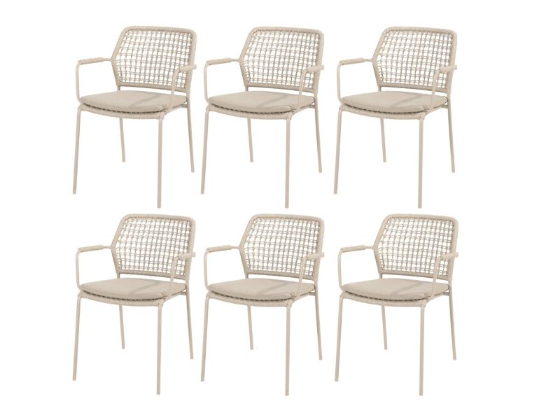 Barista dining tuinstoel stapelbaar latte Taste 4SO set van 6