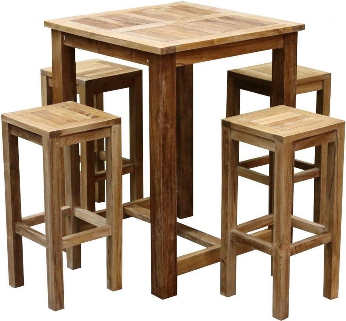 barset grade a teakhout 80x80xh105 cm 5 delig