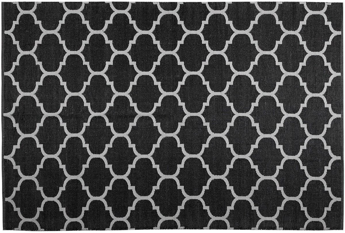 beliani aladana outdoor kleed zwart 160 x 230 cm pvc