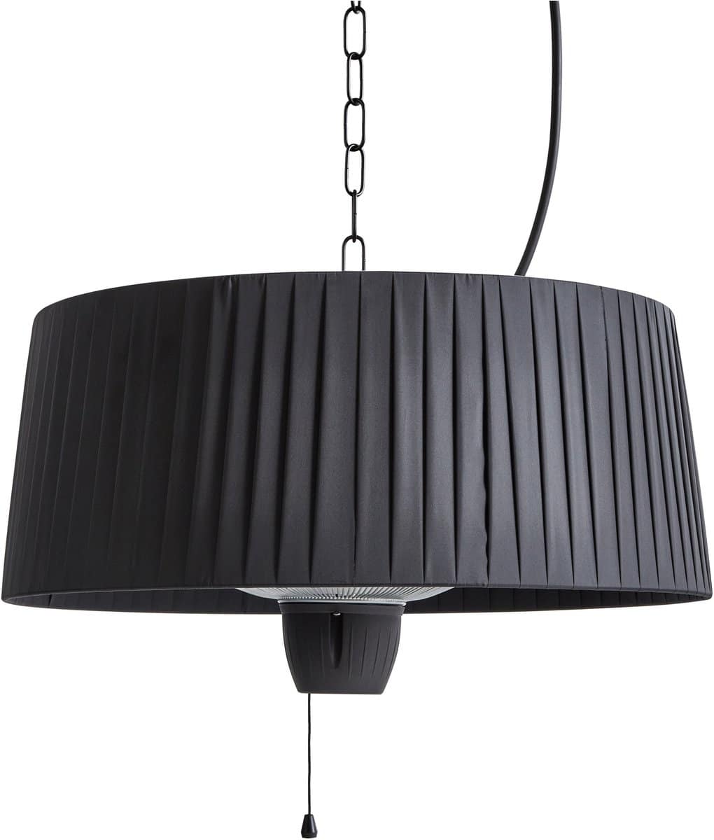 beliani ascea terrasverwarmer zwart aluminium