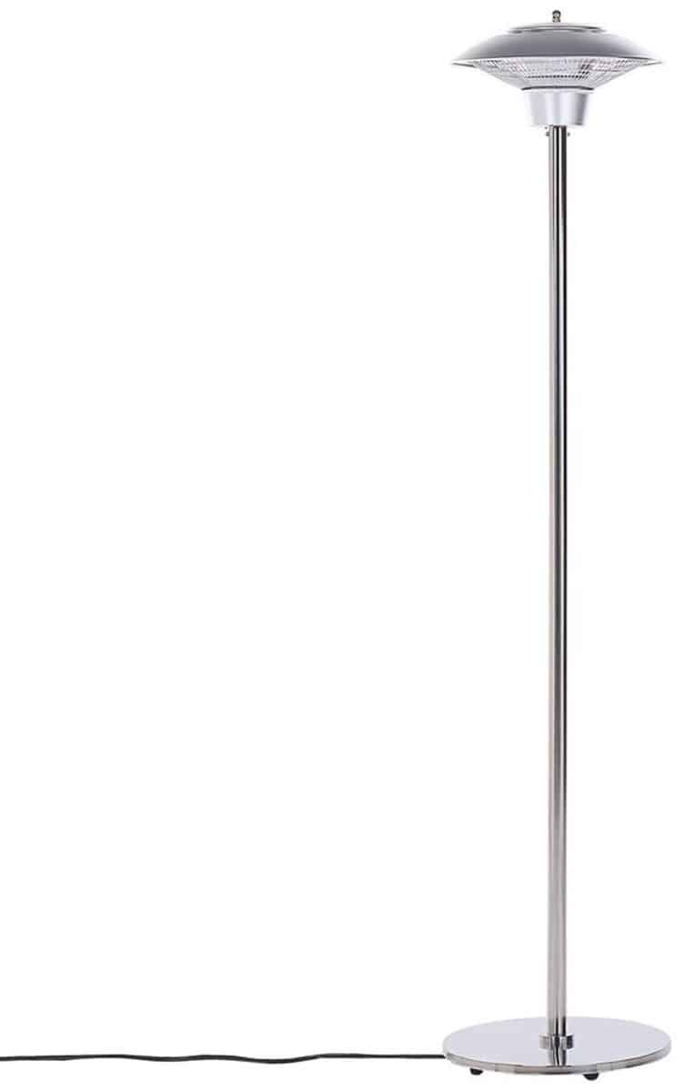 beliani askja terrasverwarmer zilver aluminium