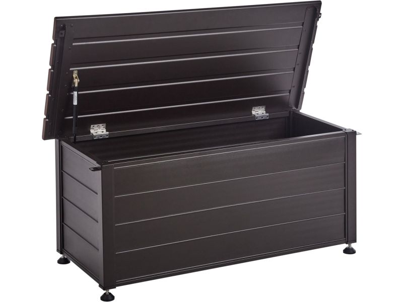 BELIANI CAMPALTO - Kussenbox - Donkerbruin - 113 x 50 cm - Aluminium