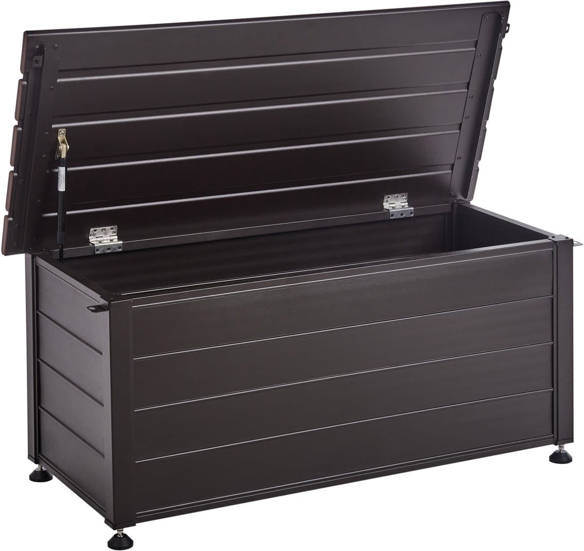 beliani campalto kussenbox donkerbruin 113 x 50 cm aluminium