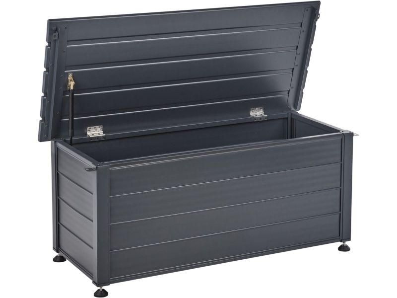 BELIANI CAMPALTO - Kussenbox - Donkergrijs - 113 x 50 cm - Aluminium