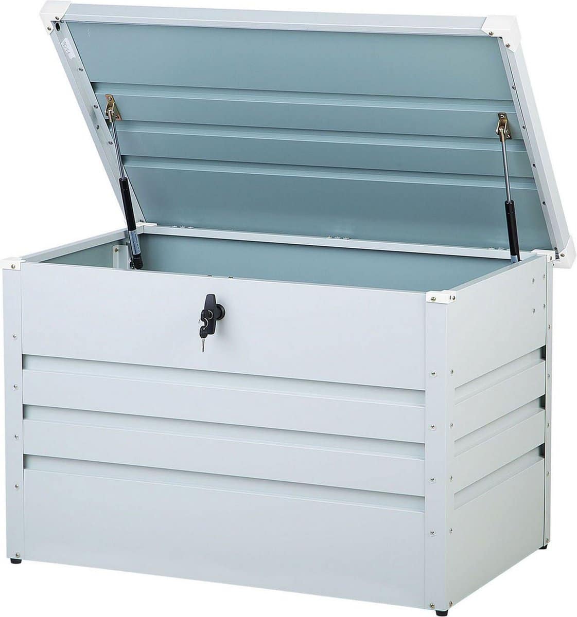 beliani cebrosa kussenbox lichtgrijs staal