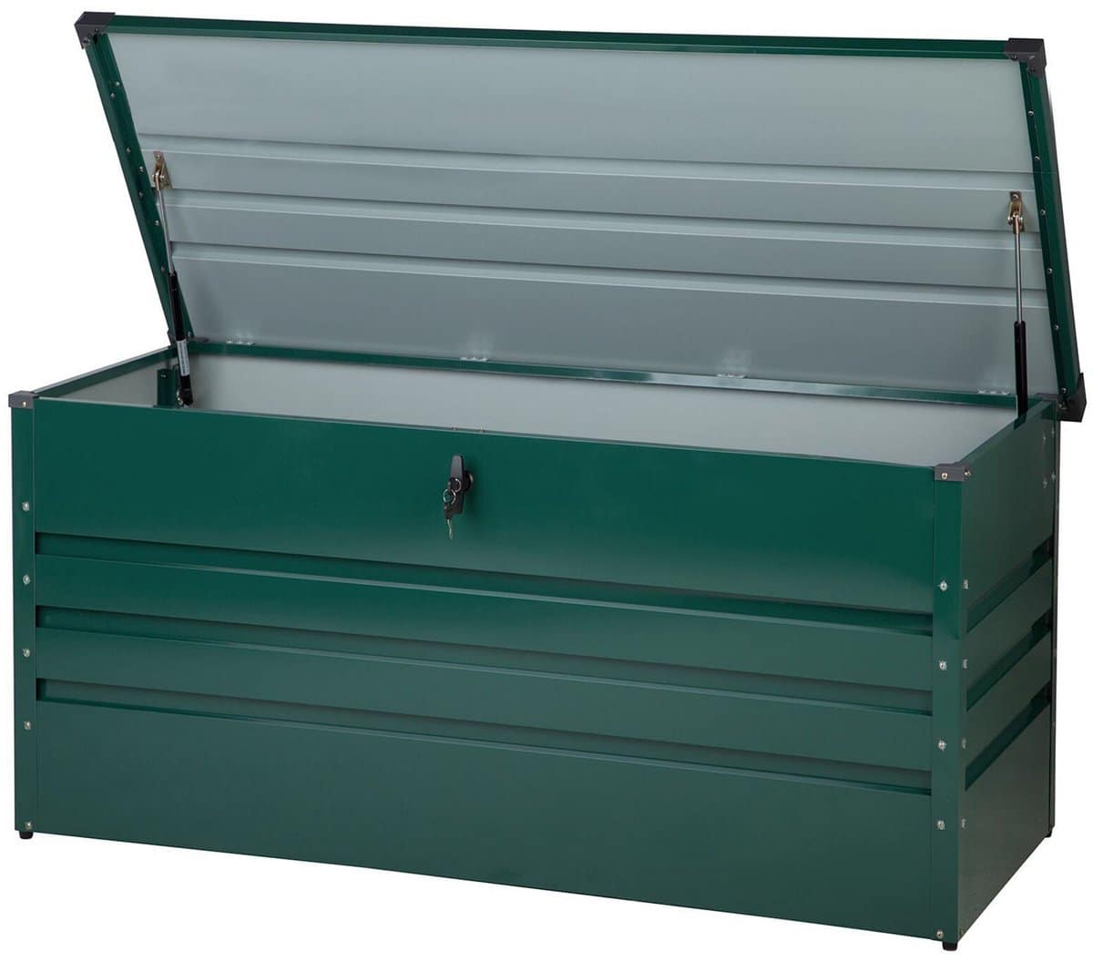 beliani cebrosa m kussenbox donkergroen staal