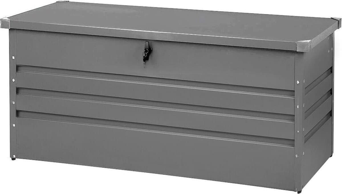 beliani cebrosa m kussenbox grijs staal