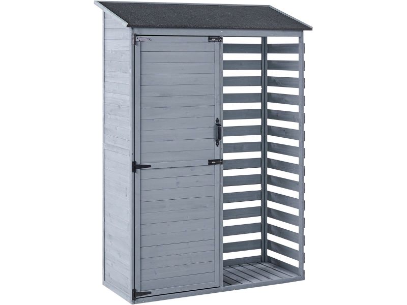 BELIANI CENGIO - Gereedschapsschuur - Grijs - Dennenhout
