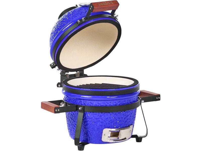 BELIANI KAMADO - Mini houtskoolgrill - Blauw - Keramiek