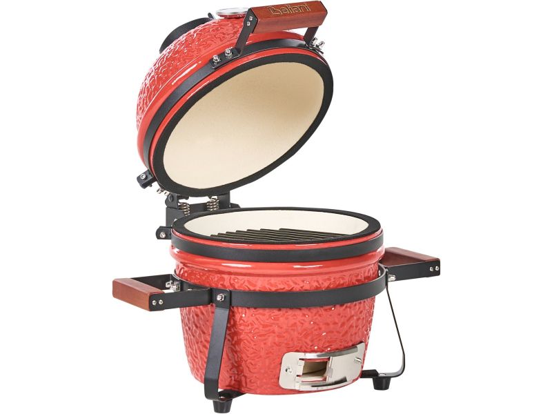BELIANI KAMADO - Mini houtskoolgrill - Rood - Keramiek