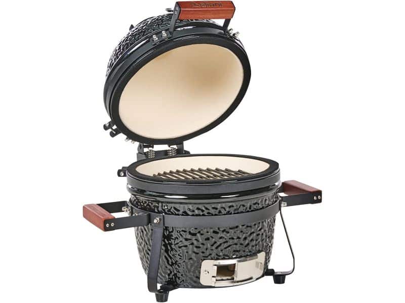 BELIANI KAMADO - Mini houtskoolgrill - Zwart - Keramiek