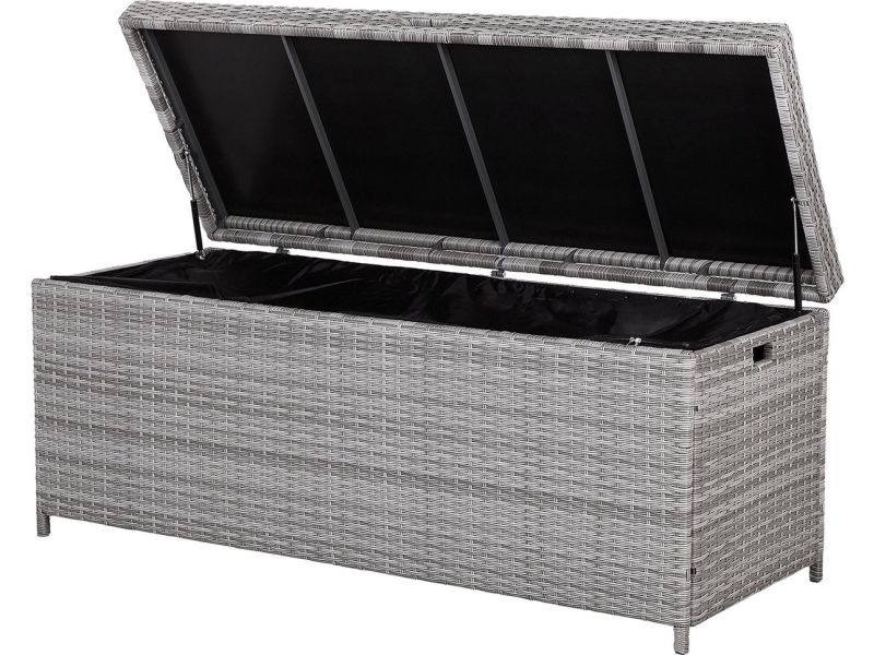 BELIANI MODENA - Kussenbox - Lichtgrijs - PE rotan