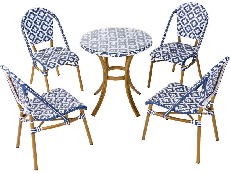 BELIANI RIFREDDO - Tuinset voor 4 - Marineblauw - PE