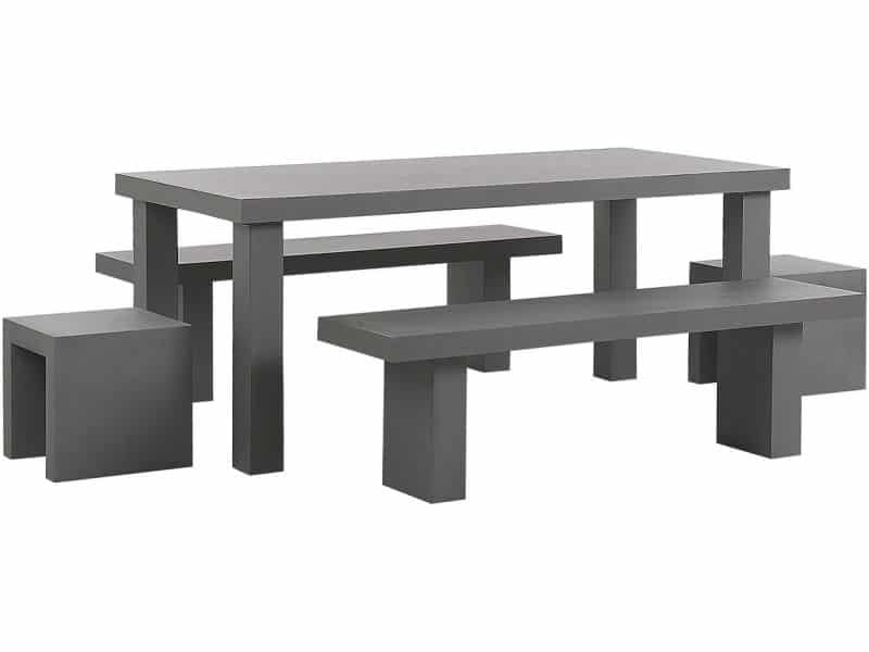 BELIANI TARANTO - Tuinset 2 banken en stoelen - Grijs