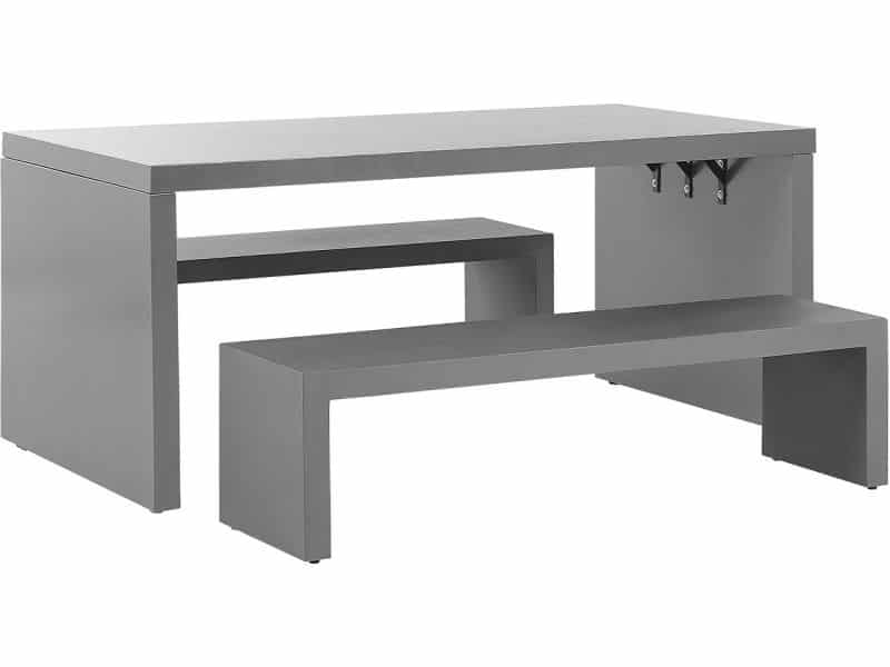 BELIANI TARANTO - Tuinset voor 4 u-vormig - Grijs