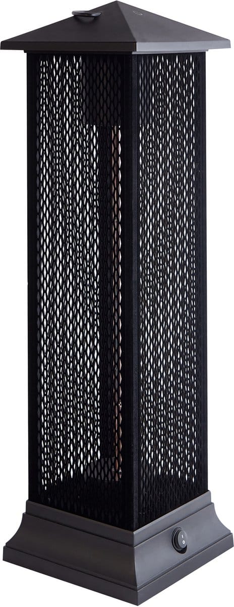 beliani tunupa terrasverwarmer zwart staal