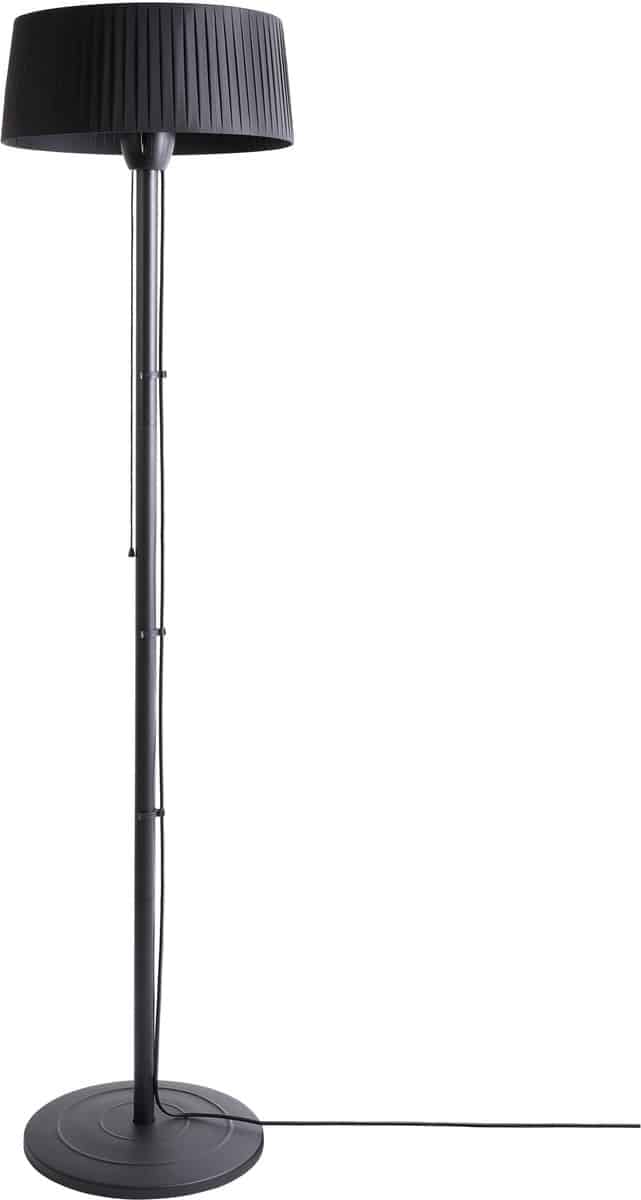 beliani varazze terrasverwarmer zwart staal