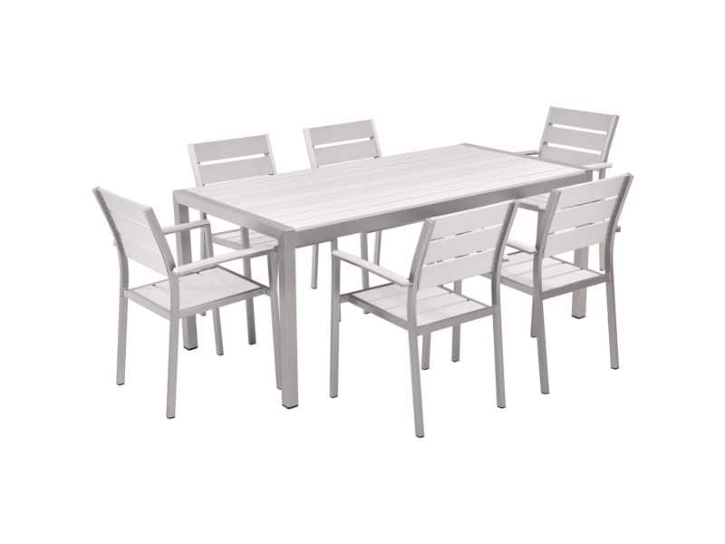 BELIANI VERNIO - Tuinset voor 6 - Wit - Kunsthout