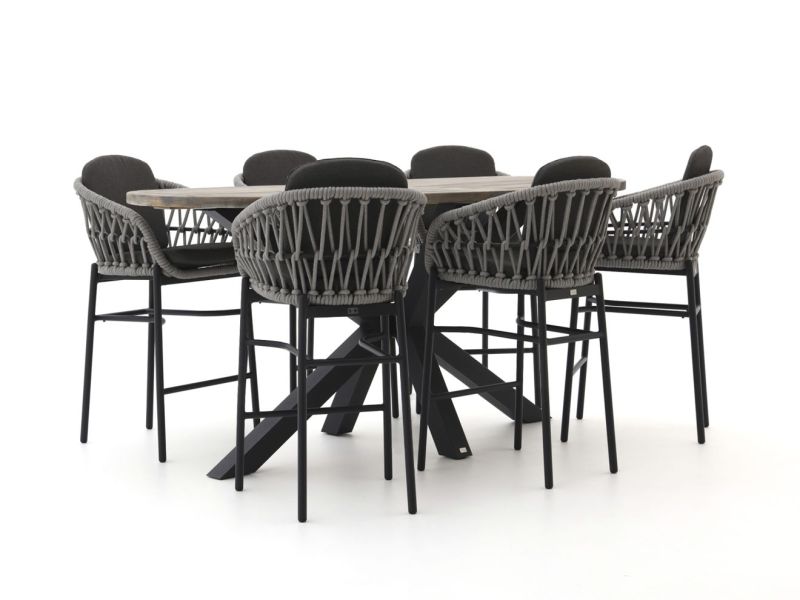 Bellagio Cupello/ROUGH-Y Ellips 240cm barset 7-delig stapelbaar - Laagste prijsgarantie!