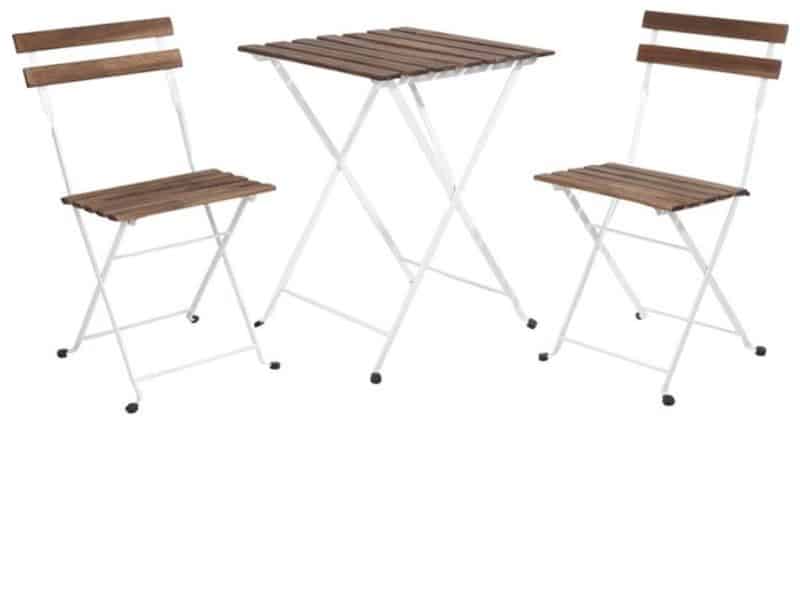 Bistroset - Balkonset - set van 3 - wit