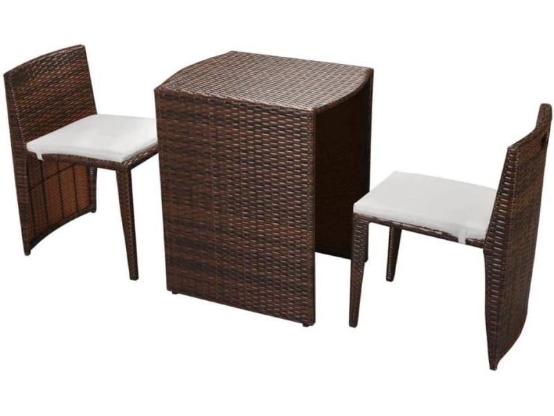 Bistroset Tuinset 3-delig met Kussens voor Balkon of Patio