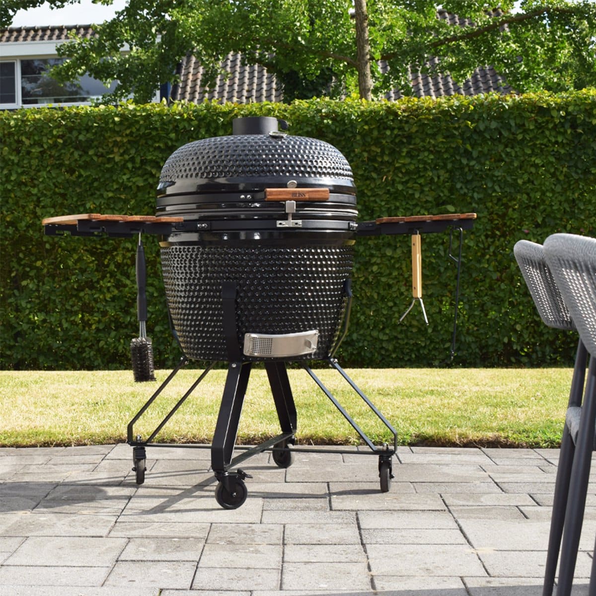 bliss kamado 26 bbq houtskool barbecue inclusief levenslange