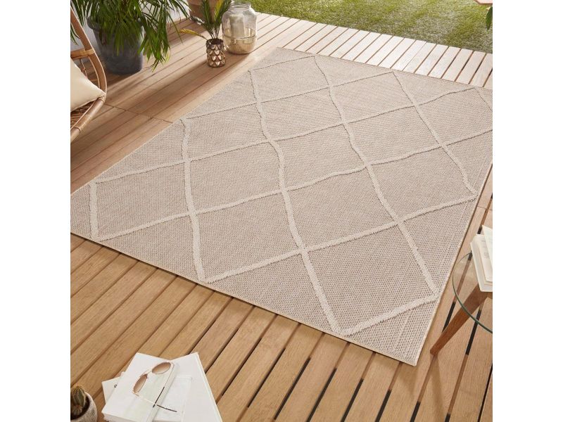 Bohemian Buiten Kleed Beige 80x250 cm voor Keuken, Tuin en Terras