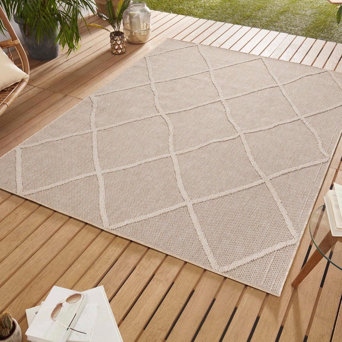 bohemian buiten kleed beige 80×250 cm voor keuken, tuin en terras