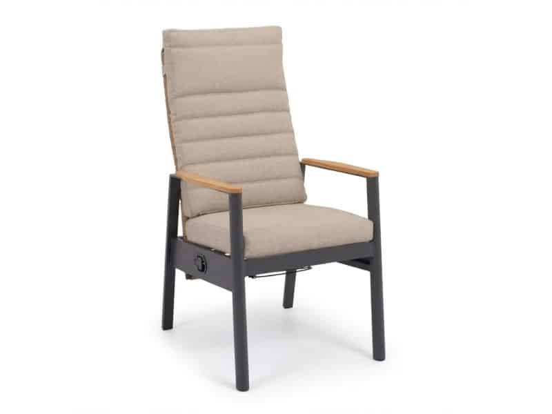 Boston dining tuinstoel | aluminium + teak | zand