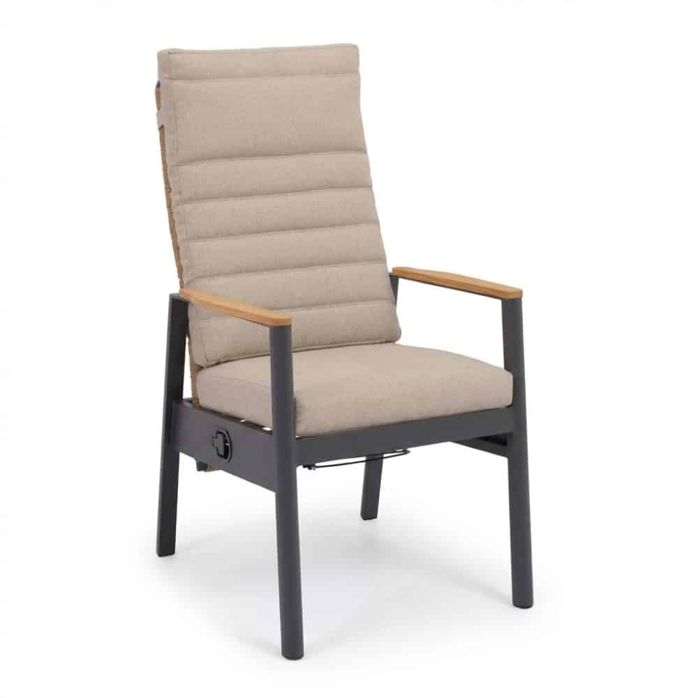 boston dining tuinstoel | aluminium + teak | zand