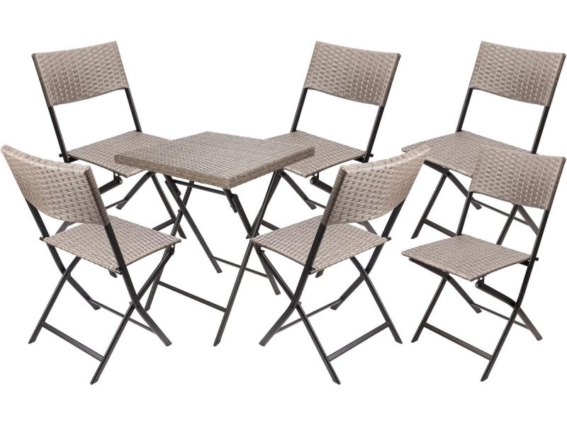 BRUBAKER Balkonset Toscane met tafel en 6 stoelen