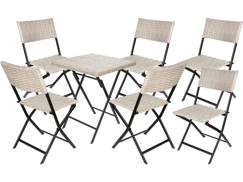 BRUBAKER Lugano Balkonset met tafel en 6 stoelen