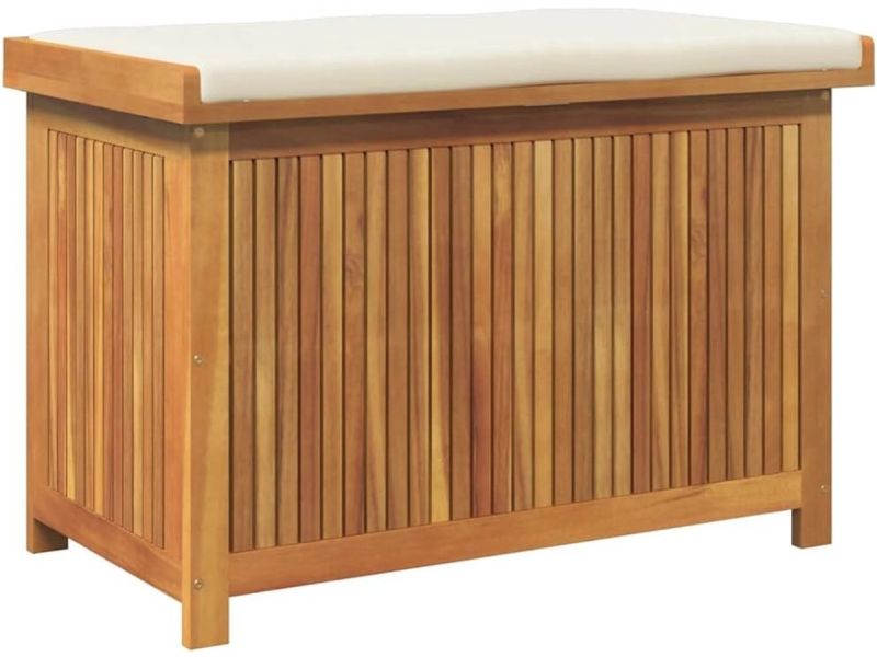 Buiten Kussen Box 90x50x60.5cm van Massief Acaciahout - Opslagoplossing voor Tuinmeubelen en Kussens