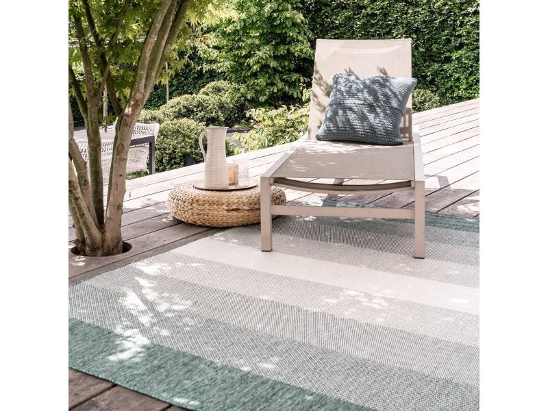 Buiten vloerkleed Boa - Groen/Wit - dubbelzijdig - EVA Interior - 280 x 380 cm - (XXL)