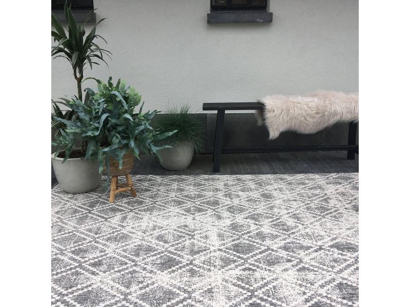 Buiten vloerkleed Frost - Grijs/Wit - dubbelzijdig - EVA Interior - 280 x 380 cm - (XXL)