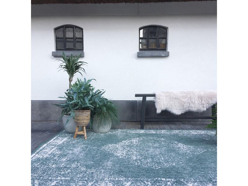 Buiten vloerkleed sage - Groen - dubbelzijdig - EVA Interior - 200 x 290 cm - (L)