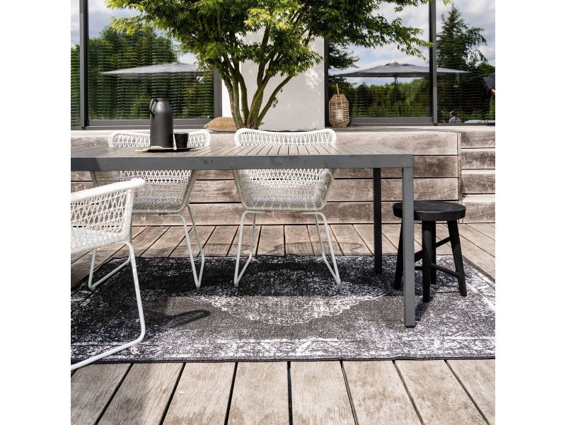 Buiten vloerkleed Sage - Zwart - dubbelzijdig - EVA Interior - 240 x 340 cm - (XL)