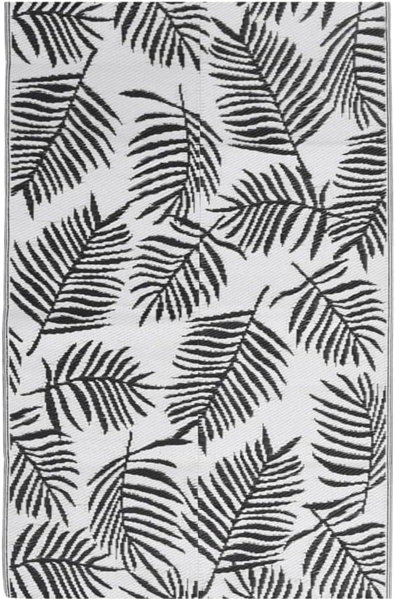 buitenkleed 140×200 cm zwart polypropeen