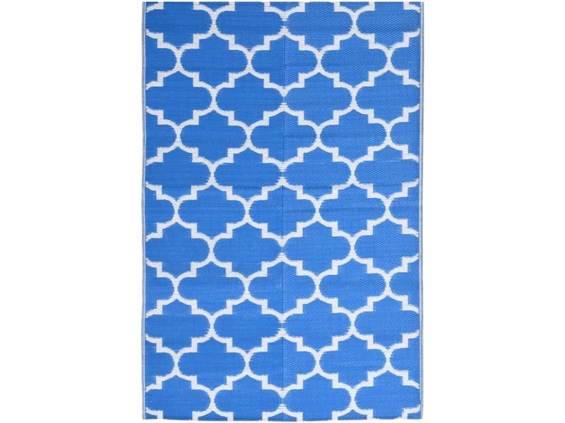 Buitenkleed 190x290 cm polypropeen blauw voor buiten